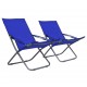 Sonata Сгъваеми плажни столове, 2 бр, текстил, сини