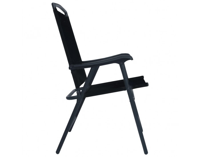 Sonata Сгъваеми градински столове, 2 бр, textilene, черни