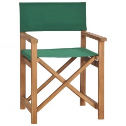 Sonata Режисьорски стол, тиково дърво масив, зелен - Столове