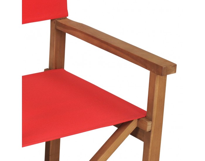 Sonata Режисьорски стол, тиково дърво масив, червен