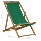 Sonata Сгъваем плажен стол, тиково дърво масив, зелен