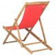 Sonata Сгъваем плажен стол, тиково дърво масив, червен