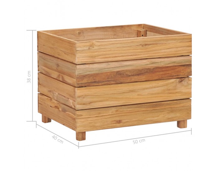 Sonata Повдигната леха, 50x40x38 см, рециклиран тик и стомана