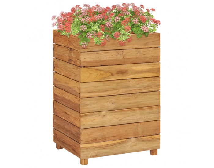 Sonata Повдигната леха, 50x40x72 см, рециклиран тик и стомана