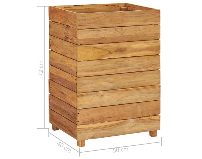 Sonata Повдигната леха, 50x40x72 см, рециклиран тик и стомана