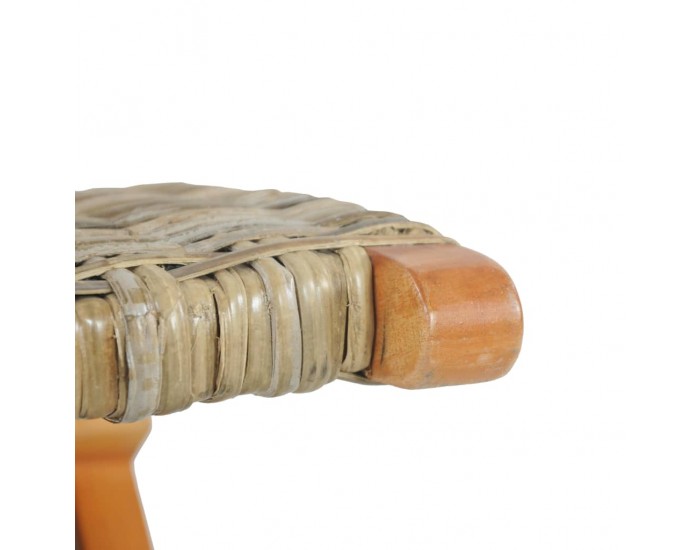 Sonata Релаксиращ стол, естествен кубу ратан и махагон масив
