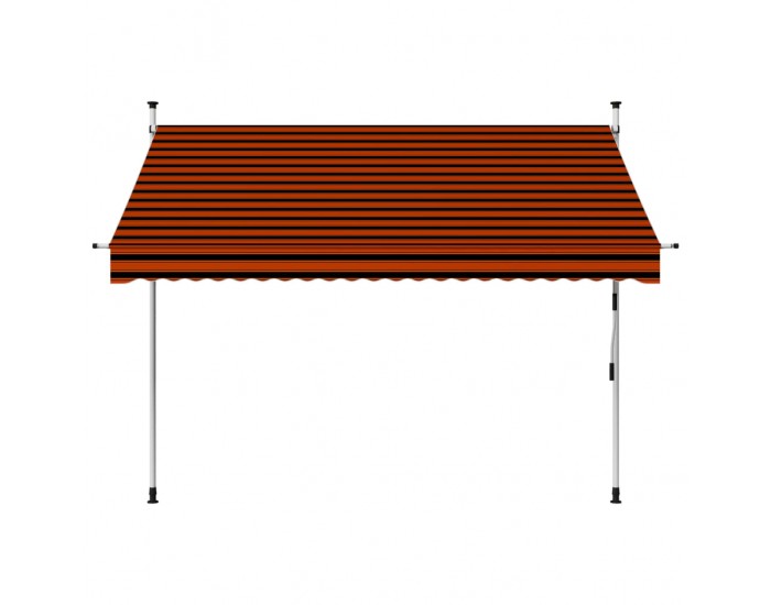 Sonata Ръчно прибиращ се сенник, 250 см, оранжево и кафяво