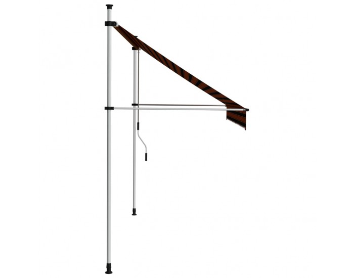 Sonata Ръчно прибиращ се сенник, 250 см, оранжево и кафяво