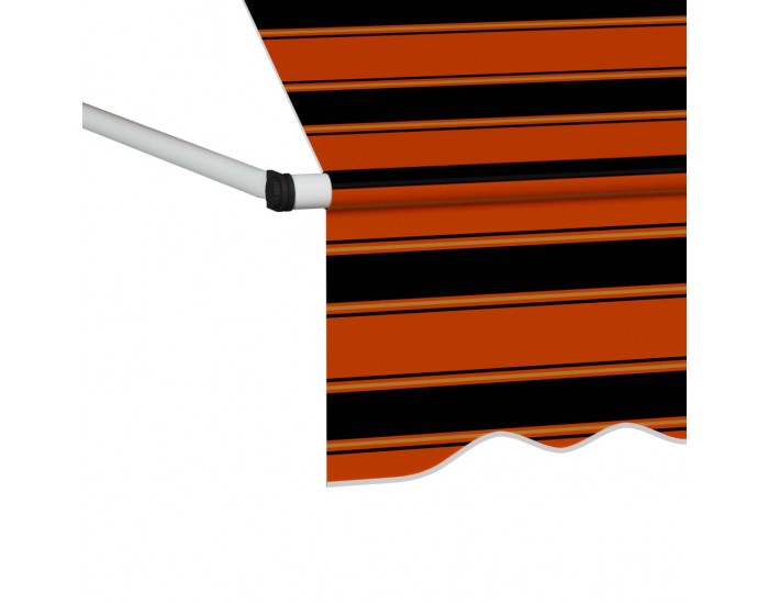 Sonata Ръчно прибиращ се сенник, 250 см, оранжево и кафяво