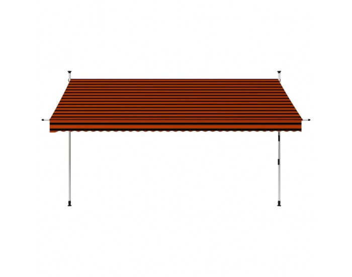 Sonata Ръчно прибиращ се сенник, 350 см, оранжево и кафяво