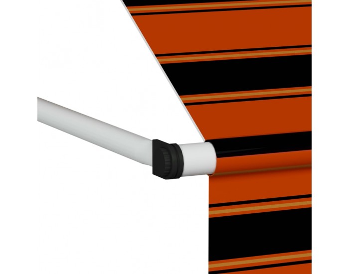 Sonata Ръчно прибиращ се сенник, 350 см, оранжево и кафяво