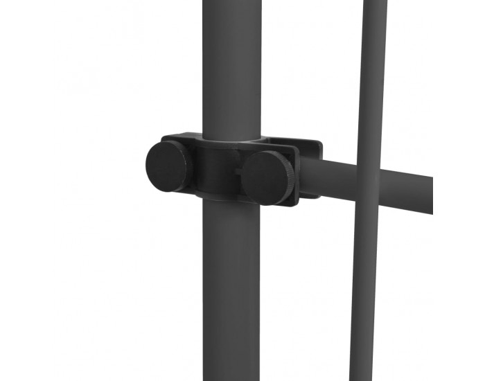 Sonata Ръчно прибиращ се сенник с LED, 300 см, жълто и синьо