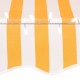 Sonata Ръчно прибиращ се сенник с LED, 350 см, бяло и оранжево