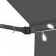 Sonata Ръчно прибиращ се сенник с LED, 350 см, антрацит