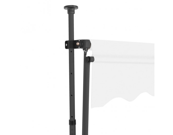 Sonata Ръчно прибиращ се сенник с LED, 350 см, кремав