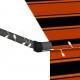 Sonata Ръчно прибиращ се сенник с LED, 350 см, оранжево и кафяво