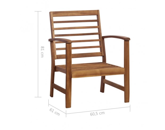 Sonata Градински комплект от 4 части, акациево дърво масив