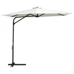 Sonata Градински чадър със стоманен прът, 300 см, пясъчнобял - Градина