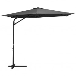 Sonata Градински чадър със стоманен прът, 300x250 см, антрацит - Градина