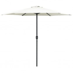 Sonata Градински чадър с алуминиев прът, 270x246 см, пясъчнобял - Сенници и Чадъри