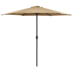 Sonata Градински чадър с алуминиев прът, 270x246 см, таупе - Сенници и Чадъри