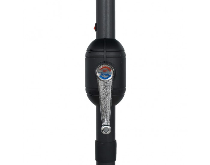 Sonata Чадър с LED светлини и алуминиев прът, 270 см, лазурносин