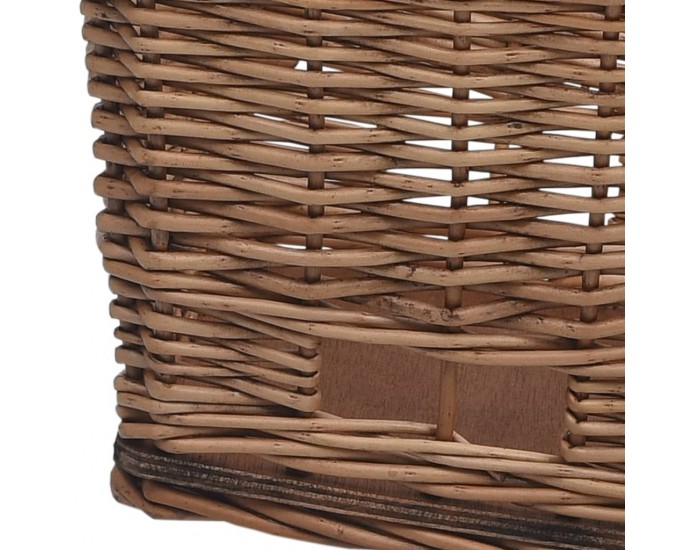 Sonata Задна кошница за колело с капак, 55x31x36 см, естествена върба