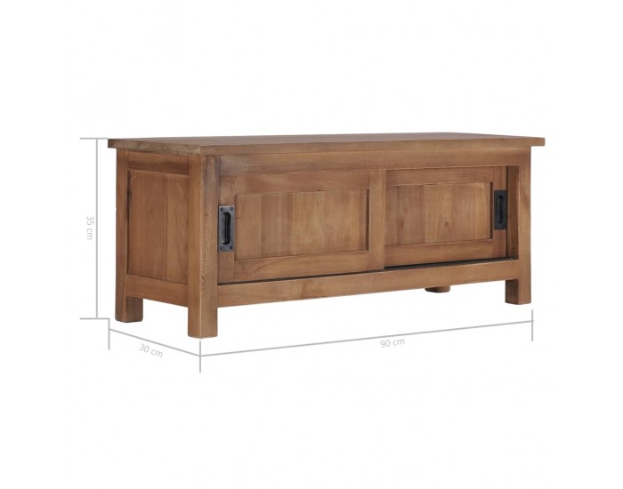 Sonata ТВ шкаф, 90x30x35 cм, тиково дърво масив Sonata ТВ шкаф, 90x30x35 cм, тиково дърво масив