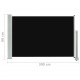 Sonata Прибираща се дворна странична тента, 60x300 см, черна