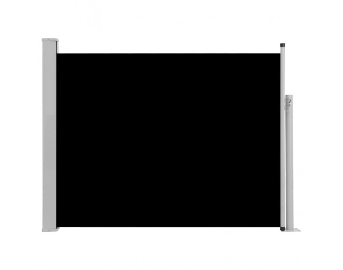 Sonata Прибираща се странична тента, 140x500 см, черна