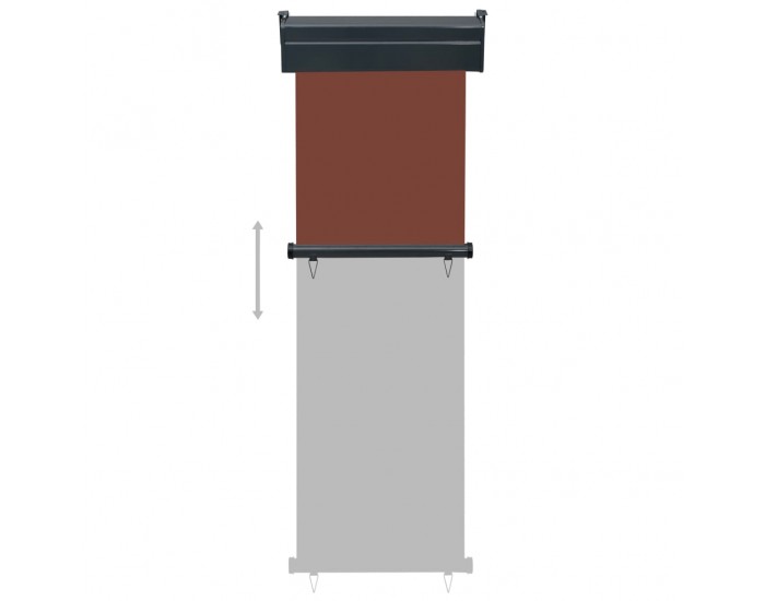 Sonata Вертикална тента за балкон, 60x250 см, кафява