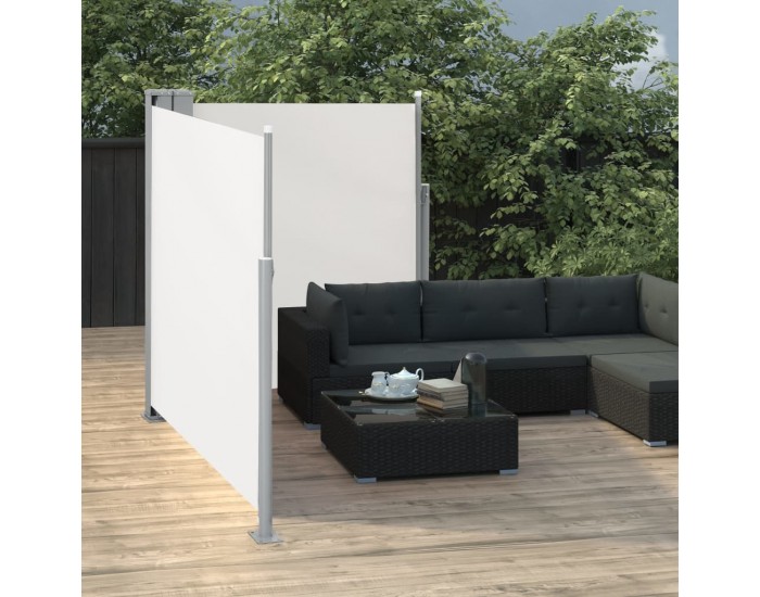 Sonata Прибираща се странична тента, кремава, 140x600 см