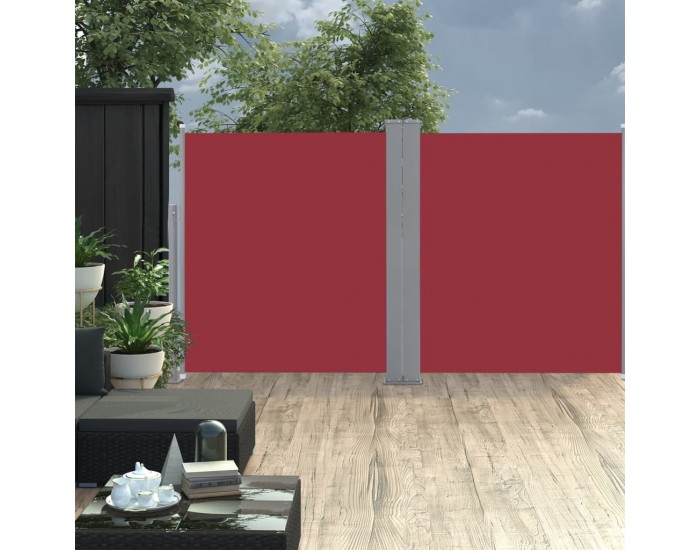 Sonata Прибираща се странична тента, 170x600 см, червена