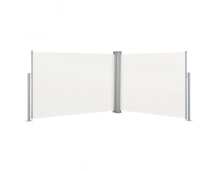 Sonata Прибираща се странична тента, кремава, 100x1000 см