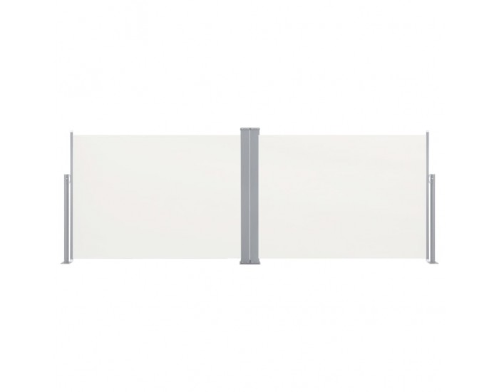 Sonata Прибираща се странична тента, кремава, 100x1000 см