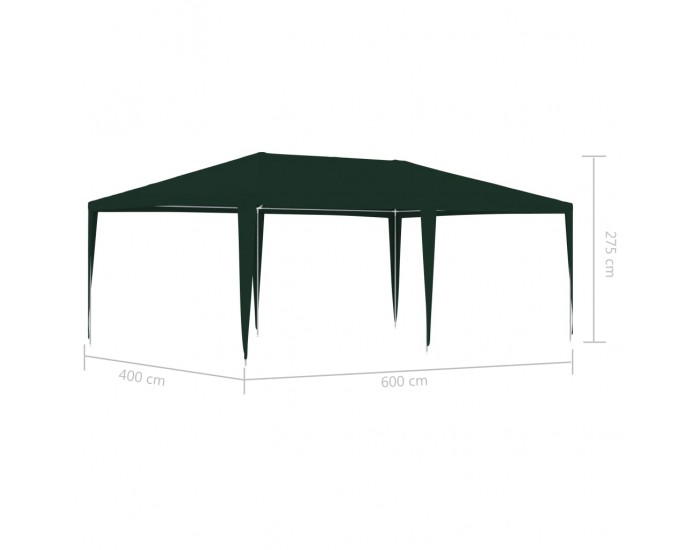 Sonata Професионална парти шатра, 4х6 м, зелена, 90 г/м²