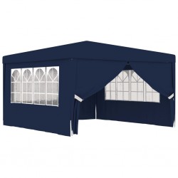 Sonata Професионална парти шатра със стени 4x4 м синя 90 г/м² - Външни съоражения