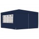 Sonata Професионална парти шатра със стени 4x4 м синя 90 г/м²