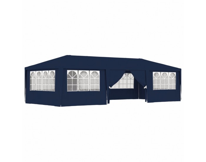 Sonata Професионална парти шатра със стени 4x9 м синя 90 г/м²