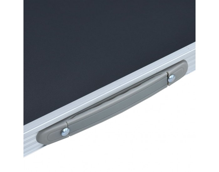 Sonata Сгъваема къмпинг маса с метална рамка, 80x60 см, сива