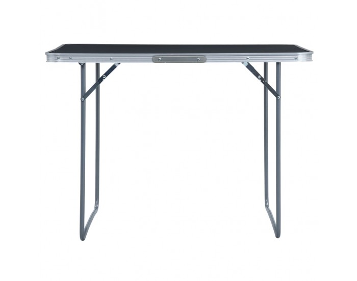 Sonata Сгъваема къмпинг маса, сива, алуминий, 120x60 см