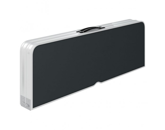 Sonata Сгъваема къмпинг маса с 2 пейки, алуминий, сива