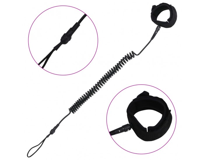 Sonata Каишка за глезен за SUP, черна, 10 инча Sonata Каишка за глезен за SUP, черна, 10 инча