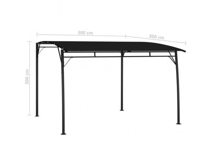 Sonata Градинска тента сенник, 3x3x2,25 м, антрацит