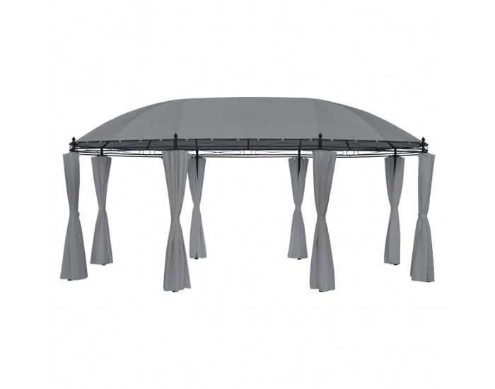 Sonata Градинска шатра със завеси, 530x350x265 см, антрацит