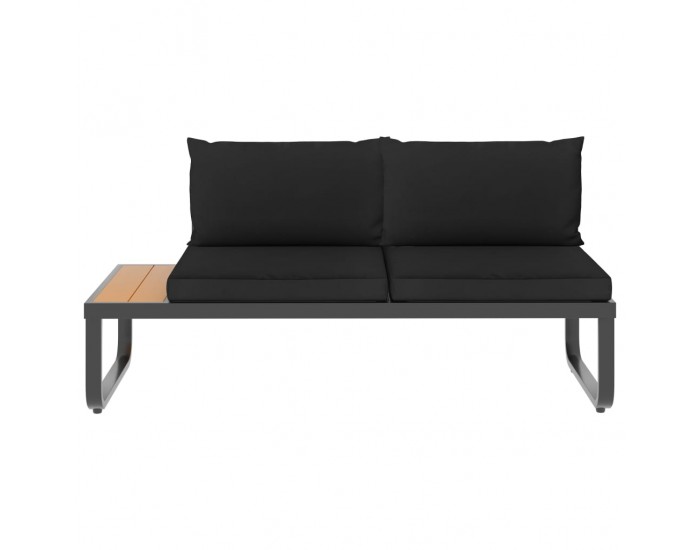 Sonata Градински ъглов комплект с възглавници, 4 части, алуминий и WPC