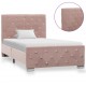 Sonata Рамка за легло, розова, текстил, 90x200 см