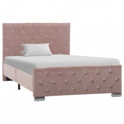 Sonata Рамка за легло, розова, текстил, 100x200 cм - Тапицирани легла