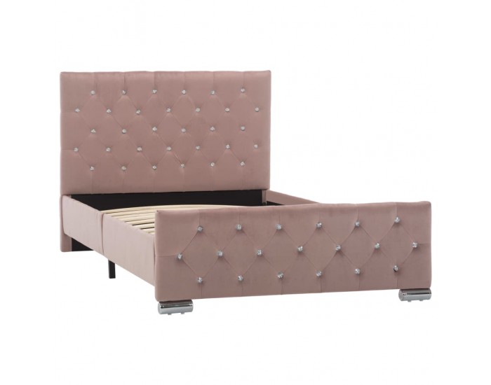 Sonata Рамка за легло, розова, текстил, 100x200 cм