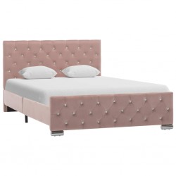 Sonata Рамка за легло, розова, текстил, 120x200 см - Тапицирани легла